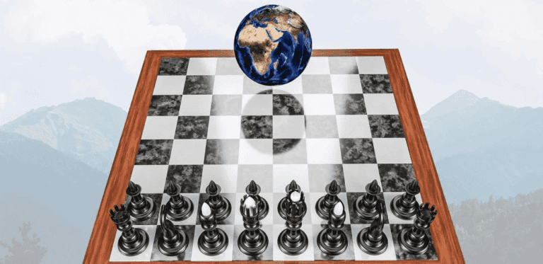 illustration-of-planet-earth-on-top-of-a-chess-board-and-chess-pieces-in-front-of-it-rockland-ma