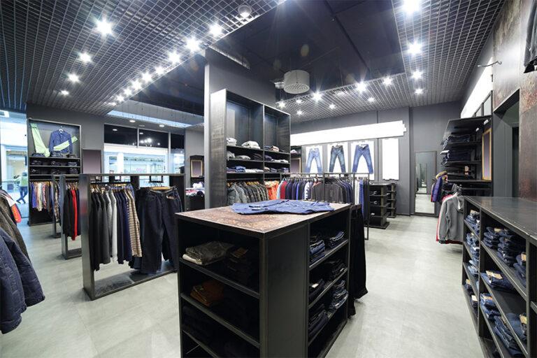 Luxury retail store interior LED lighting